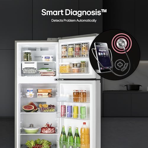 LG 272 L 3 Star Frost-Free Smart Inverter Compressor Double Door Refrigerator (GL-S312SPZX, Shiny Steel, Convertible & Multi Air Flow Cooling) 