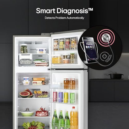 LG 272 L 3 Star Frost-Free Smart Inverter Compressor Double Door Refrigerator (GL-S312SPZX, Shiny Steel, Convertible & Multi Air Flow Cooling) 