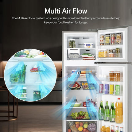 LG 272 L 3 Star Frost-Free Smart Inverter Compressor Double Door Refrigerator (GL-S312SPZX, Shiny Steel, Convertible & Multi Air Flow Cooling) 