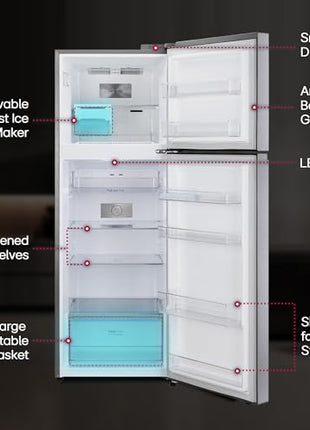 LG 322 L 3 Star Frost-Free Smart Inverter Double Door Refrigerator (GL-S342SDSX, Dazzle Steel, Convertible with Express Freeze) 