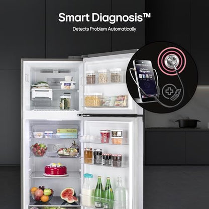 LG 322 L 3 Star Frost-Free Smart Inverter Double Door Refrigerator (GL-S342SDSX, Dazzle Steel, Convertible with Express Freeze) 