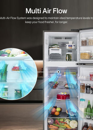 LG 322 L 3 Star Frost-Free Smart Inverter Double Door Refrigerator (GL-S342SDSX, Dazzle Steel, Convertible with Express Freeze) 