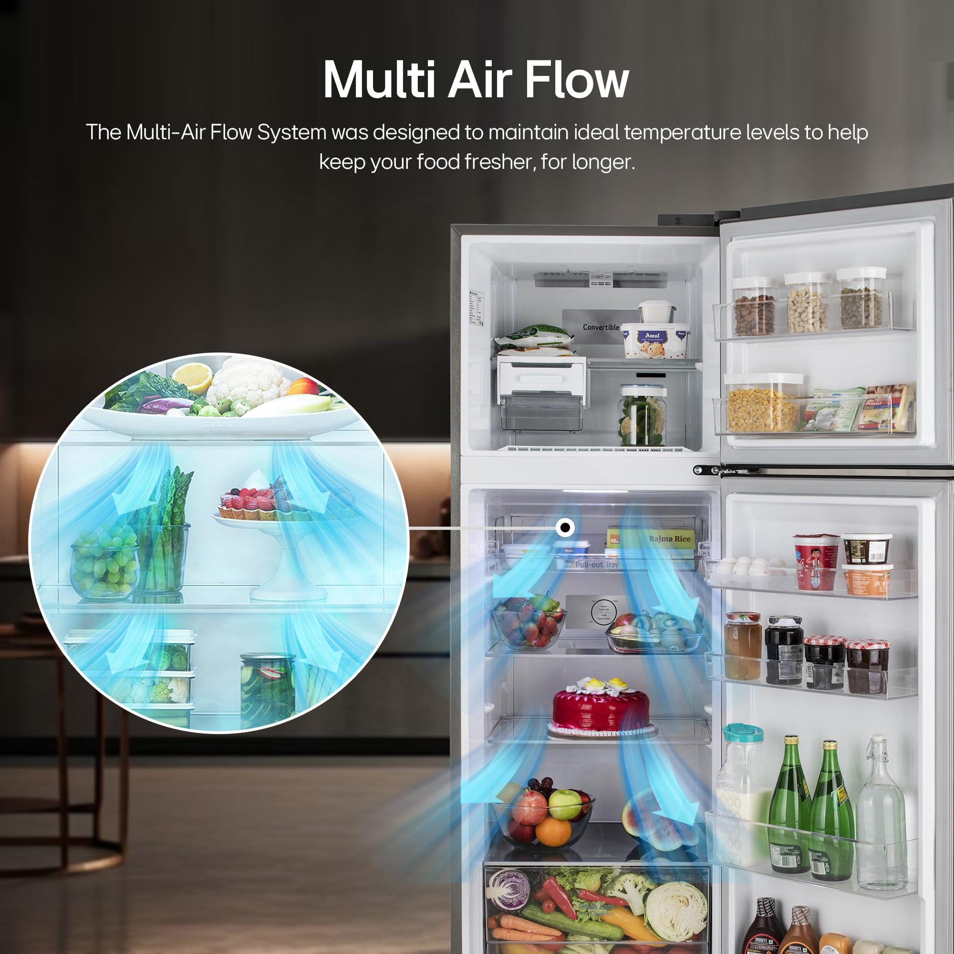 LG 322 L 3 Star Frost-Free Smart Inverter Double Door Refrigerator (GL-S342SDSX, Dazzle Steel, Convertible with Express Freeze) 