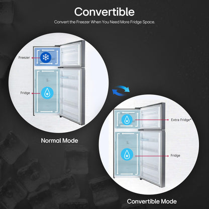 LG 322 L 3 Star Frost-Free Smart Inverter Double Door Refrigerator (GL-S342SDSX, Dazzle Steel, Convertible with Express Freeze) 