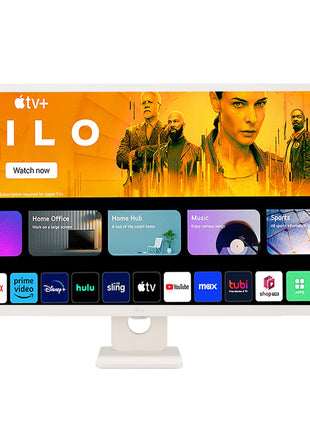 LG 32SR50F Smart Monitor (32", 80cm), FHD IPS Display (1920 x 1080) with webOS, Work & Play Smarter, ThinQ Home Dashboard, AirPlay 2 + Screen Share + Bluetooth, Stylish Design - White 