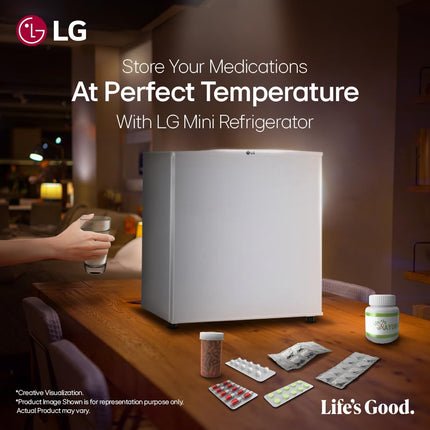 LG 43 L 1 Star Direct Cool Minibar Single Door Refrigerator (2024 Model, GL-M051RSWB, Super White) 