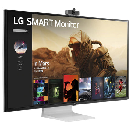LG 43" Ultrafine™ Smart Monitor UHD 4K IPS (3840 * 2160), HDR 10, Wireless Connectivity, webOS, AirPlay 2, USB Type-C (65W PD), Speakers 10WX2, Magic Remote, HDMIx2, DP, HP Out, 43SQ700 (White) 