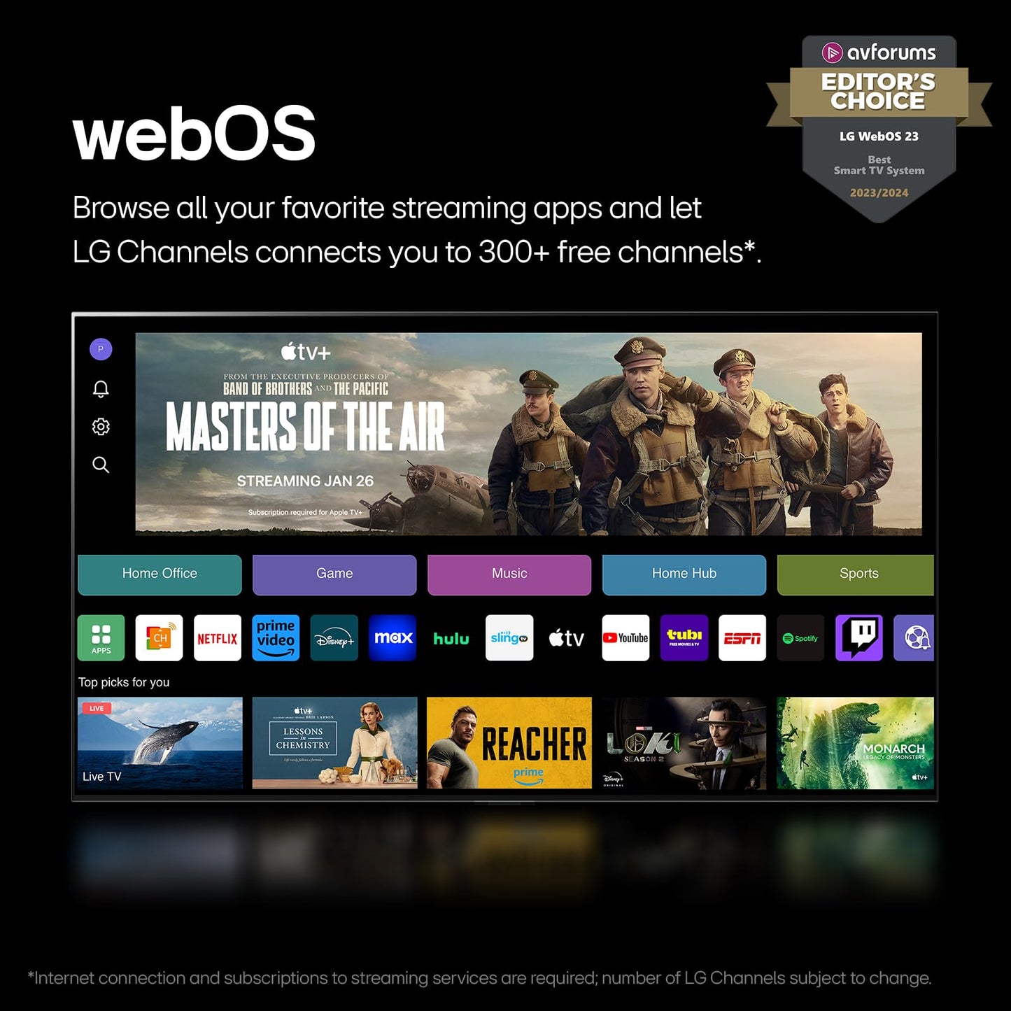 LG 55-Inch Class OLED evo C4 Series Smart TV 4K Processor Flat Screen with Magic Remote AI-Powered with Alexa Built-in (OLED55C4PUA, 2024) 