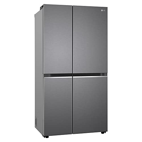 LG 655 L Frost-Free Smart Inverter Double Door Side-By-Side Refrigerator (GL-B257HDSY, Dazzle Steel, Express Freeze | Multi Air-Flow) 