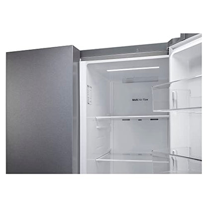 LG 655 L Frost-Free Smart Inverter Double Door Side-By-Side Refrigerator (GL-B257HDSY, Dazzle Steel, Express Freeze | Multi Air-Flow) 