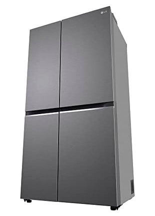 LG 655 L Frost-Free Smart Inverter Double Door Side-By-Side Refrigerator (GL-B257HDSY, Dazzle Steel, Express Freeze | Multi Air-Flow) 