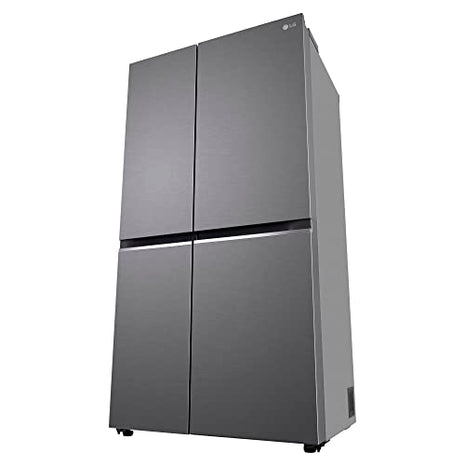 LG 655 L Frost-Free Smart Inverter Double Door Side-By-Side Refrigerator (GL-B257HDSY, Dazzle Steel, Express Freeze | Multi Air-Flow) 