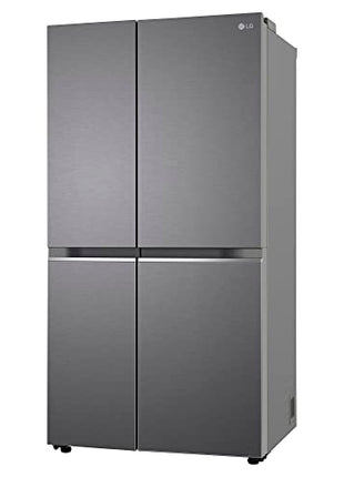 LG 655 L Frost-Free Smart Inverter Double Door Side-By-Side Refrigerator (GL-B257HDSY, Dazzle Steel, Express Freeze | Multi Air-Flow) 