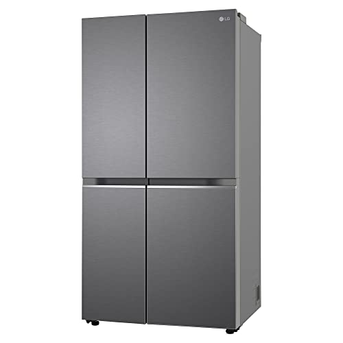 LG 655 L Frost-Free Smart Inverter Double Door Side-By-Side Refrigerator (GL-B257HDSY, Dazzle Steel, Express Freeze | Multi Air-Flow) 