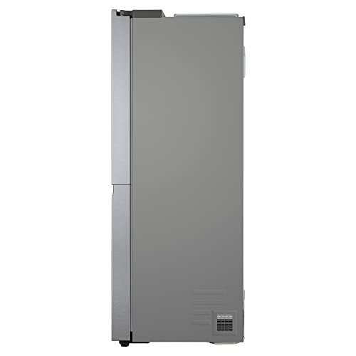 LG 655 L Frost-Free Smart Inverter Double Door Side-By-Side Refrigerator (GL-B257HDSY, Dazzle Steel, Express Freeze | Multi Air-Flow) 