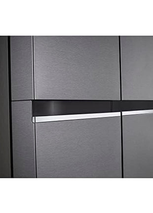 LG 655 L Frost-Free Smart Inverter Double Door Side-By-Side Refrigerator (GL-B257HDSY, Dazzle Steel, Express Freeze | Multi Air-Flow) 