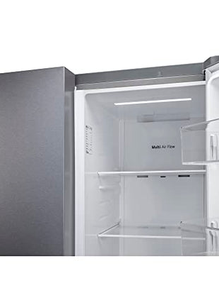 LG 655 L Frost-Free Smart Inverter Double Door Side-By-Side Refrigerator (GL-B257HDSY, Dazzle Steel, Express Freeze | Multi Air-Flow) 