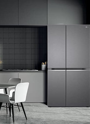 LG 655 L Frost-Free Smart Inverter Double Door Side-By-Side Refrigerator (GL-B257HDSY, Dazzle Steel, Express Freeze | Multi Air-Flow) 