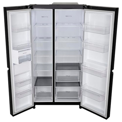 LG 655 L Frost Free Smart Inverter Double Door Side by Side Refrigerator (GL-B257HWBY, Western Black, Express Freezing | Multi Air-Flow) 