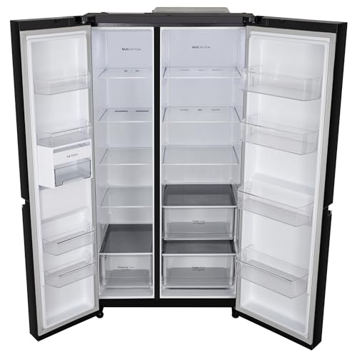 LG 655 L Frost Free Smart Inverter Double Door Side by Side Refrigerator (GL-B257HWBY, Western Black, Express Freezing | Multi Air-Flow) 