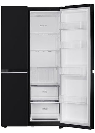 LG 655 L Frost Free Smart Inverter Double Door Side by Side Refrigerator (GL-B257HWBY, Western Black, Express Freezing | Multi Air-Flow) 