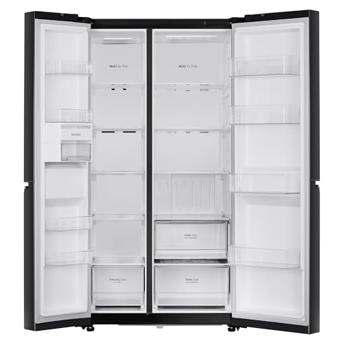 LG 655 L Frost Free Smart Inverter Double Door Side by Side Refrigerator (GL-B257HWBY, Western Black, Express Freezing | Multi Air-Flow) 