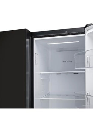 LG 655 L Frost Free Smart Inverter Double Door Side by Side Refrigerator (GL-B257HWBY, Western Black, Express Freezing | Multi Air-Flow) 