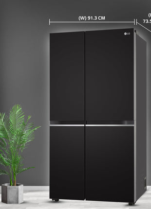LG 655 L Frost Free Smart Inverter Double Door Side by Side Refrigerator (GL-B257HWBY, Western Black, Express Freezing | Multi Air-Flow) 