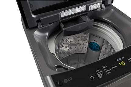 LG 7.5 Kg 5 Star Smart Inverter Technology Fully Automatic Top Load Washing Machine (T75VBMB1Z, Auto Prewash, Turbodrum, Stainless Steel drum, LED Display, Smart Diagnosis, Middle Black) 