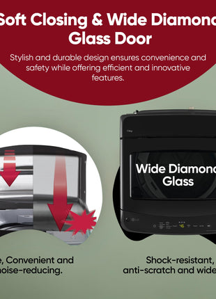 LG 7.5 Kg 5 Star Smart Inverter Technology Fully Automatic Top Load Washing Machine (T75VBMB1Z, Auto Prewash, Turbodrum, Stainless Steel drum, LED Display, Smart Diagnosis, Middle Black) 