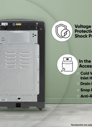 LG 7.5 Kg 5 Star Smart Inverter Technology Fully Automatic Top Load Washing Machine (T75VBMB1Z, Auto Prewash, Turbodrum, Stainless Steel drum, LED Display, Smart Diagnosis, Middle Black) 