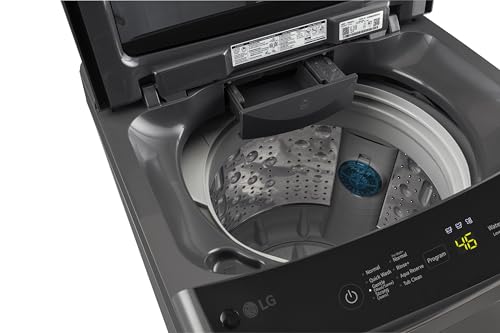 LG 7.5 Kg 5 Star Smart Inverter Technology Fully Automatic Top Load Washing Machine (T75VBMB1Z, Auto Prewash, Turbodrum, Stainless Steel drum, LED Display, Smart Diagnosis, Middle Black) 