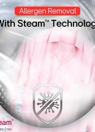 LG 7 Kg, 5 Star, Direct Drive Technology, Steam Wash, 6 Motion DD, Fully-Automatic Front Load Washing Machine (FHB1207Z2M, Allergy Care, In-Built Heater, Touch Panel, 2024 model, Middle Black) 