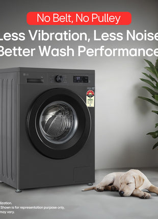 LG 7 Kg, 5 Star, Direct Drive Technology, Steam Wash, 6 Motion DD, Fully-Automatic Front Load Washing Machine (FHB1207Z2M, Allergy Care, In-Built Heater, Touch Panel, 2024 model, Middle Black) 