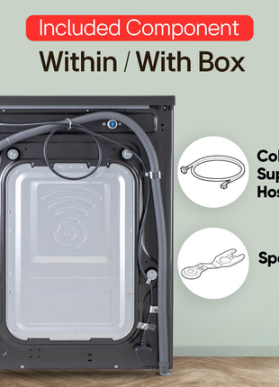 LG 7 Kg, 5 Star, Direct Drive Technology, Steam Wash, 6 Motion DD, Fully-Automatic Front Load Washing Machine (FHB1207Z2M, Allergy Care, In-Built Heater, Touch Panel, 2024 model, Middle Black) 