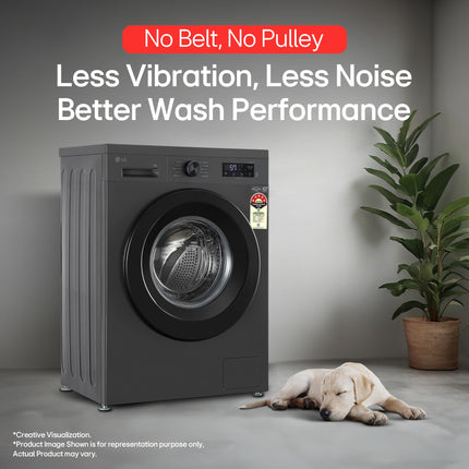 LG 7 Kg, 5 Star, Direct Drive Technology, Steam Wash, 6 Motion DD, Fully-Automatic Front Load Washing Machine (FHB1207Z2M, Allergy Care, In-Built Heater, Touch Panel, Middle Black) 