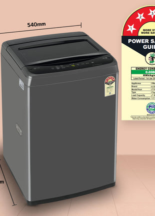 LG 7 Kg 5 Star Smart Inverter Technology Fully Automatic Top Load Washing Machine (2025 Model, T70VBMB1Z, Auto Prewash, Turbodrum, Stainless Steel drum, LED Display, Smart Diagnosis Middle Black) 