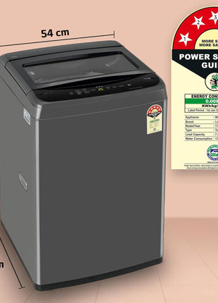 LG 7 Kg 5 Star Smart Inverter Technology Fully Automatic Top Load Washing Machine (T70VBMB1Z, Auto Prewash, Turbodrum, Stainless Steel drum, LED Display, Smart Diagnosis Middle Black) 