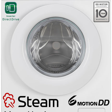 LG 7 Kg, 5 Star, Steam, Inverter Direct Drive Technology, 6 Motion DD, Fully-Automatic Front Load Washing Machine (FHB1207Z2W, Remove Allergens & Tough Stain, In-Built Heater, Essence White) 
