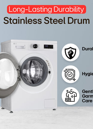 LG 7 Kg, 5 Star, Steam, Inverter Direct Drive Technology, 6 Motion DD, Fully-Automatic Front Load Washing Machine (FHB1207Z2W, Remove Allergens & Tough Stain, In-Built Heater, Essence White) 