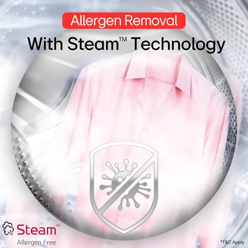 LG 7 Kg, 5 Star, Steam, Inverter Direct Drive Technology, 6 Motion DD, Fully-Automatic Front Load Washing Machine (FHB1207Z2W, Remove Allergens & Tough Stain, In-Built Heater, Essence White) 