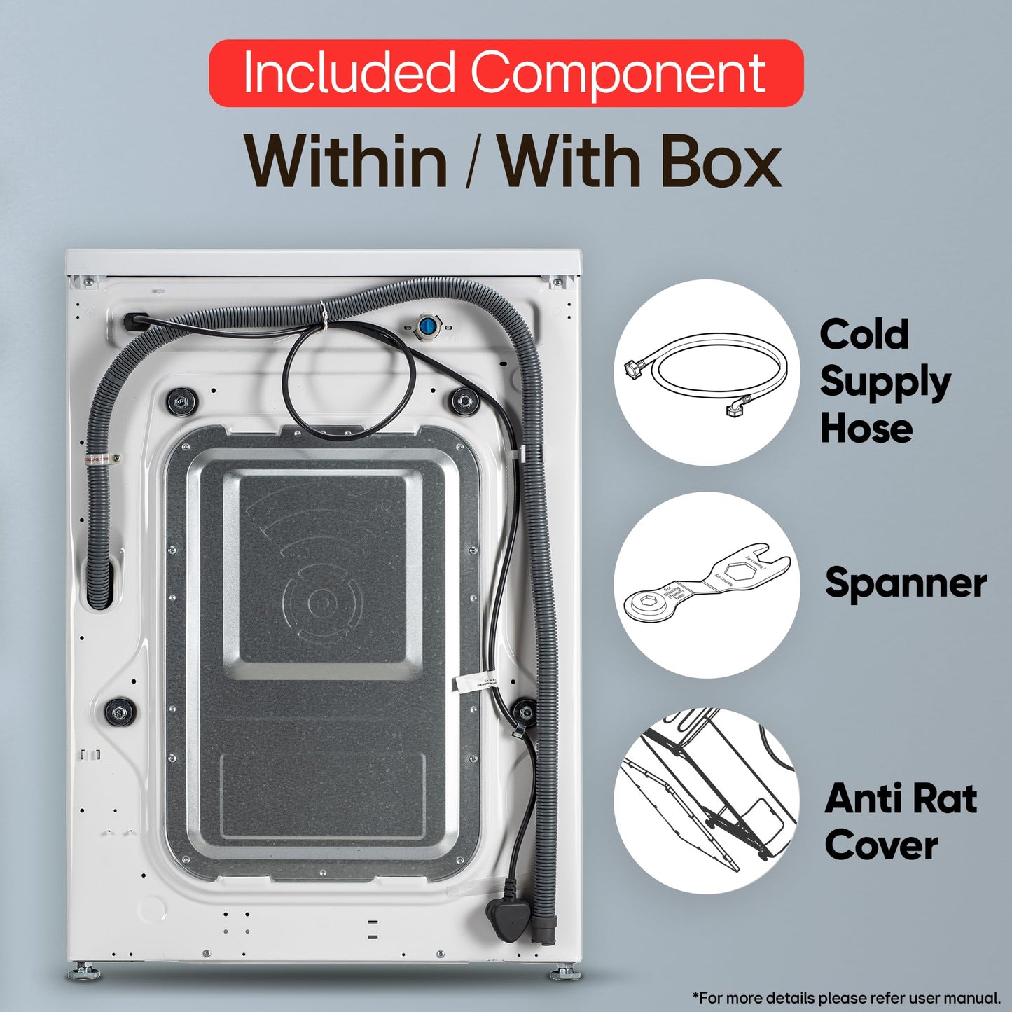 LG 7 Kg, 5 Star, Steam, Inverter Direct Drive Technology, 6 Motion DD, Fully-Automatic Front Load Washing Machine (FHB1207Z2W, Remove Allergens & Tough Stain, In-Built Heater, Essence White) 