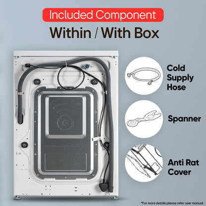 LG 7 Kg, 5 Star, Steam, Inverter Direct Drive Technology, 6 Motion DD, Fully-Automatic Front Load Washing Machine (FHB1207Z2W, Remove Allergens & Tough Stain, In-Built Heater, Essence White) 