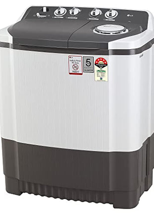 LG 7 Kg 5 Star Wind Jet Dry Semi-Automatic Top Loading Washing Machine (P7020NGAZ, Dark Gray, Rat Away Feature) 