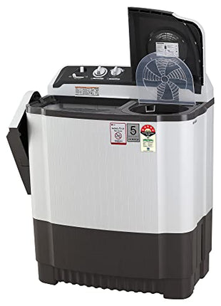 LG 7 Kg 5 Star Wind Jet Dry Semi-Automatic Top Loading Washing Machine (P7020NGAZ, Dark Gray, Rat Away Feature) 