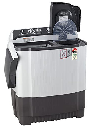 LG 7 Kg 5 Star Wind Jet Dry Semi-Automatic Top Loading Washing Machine (P7020NGAZ, Dark Gray, Rat Away Feature) 