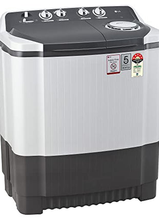 LG 7 Kg 5 Star Wind Jet Dry Semi-Automatic Top Loading Washing Machine (P7020NGAZ, Dark Gray, Rat Away Feature) 