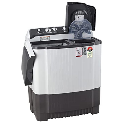 LG 7 Kg 5 Star Wind Jet Dry Semi-Automatic Top Loading Washing Machine (P7020NGAZ, Dark Gray, Rat Away Feature) 