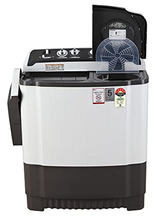 LG 7 Kg 5 Star Wind Jet Dry Semi-Automatic Top Loading Washing Machine (P7020NGAZ, Dark Gray, Rat Away Feature) 