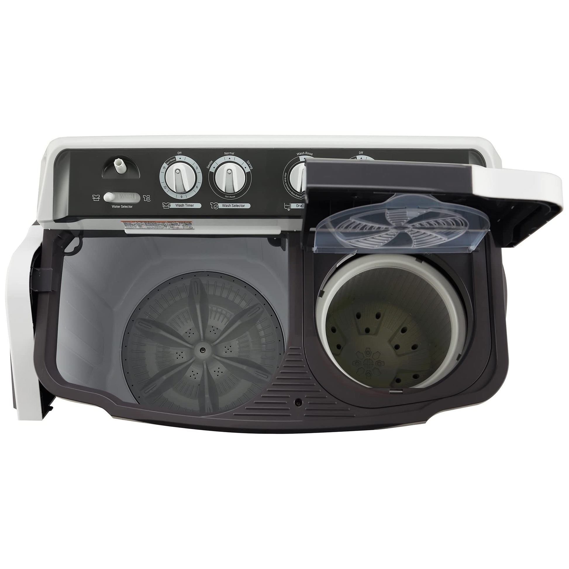 LG 7 Kg 5 Star Wind Jet Dry Semi-Automatic Top Loading Washing Machine (P7020NGAZ, Dark Gray, Rat Away Feature) 